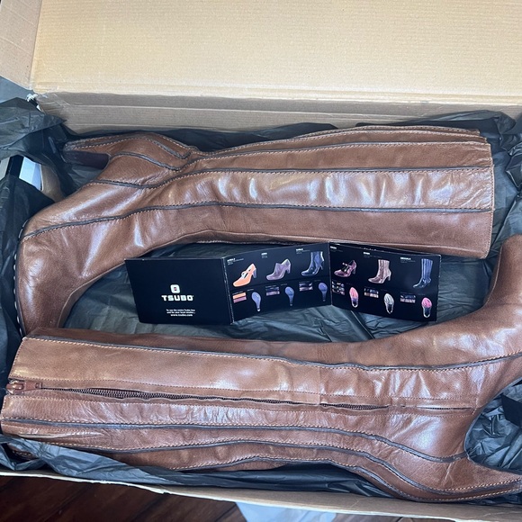 TSUBO Messala cognac brown Leather Boots size 7.5 - Picture 4 of 11